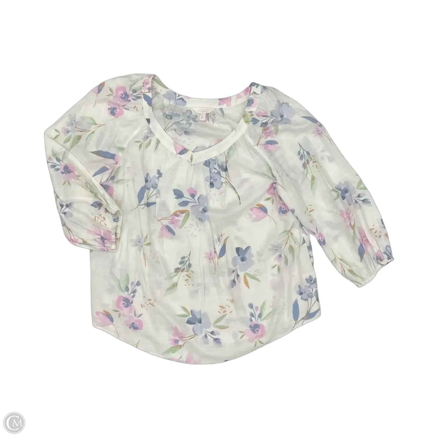 Blouse Long Sleeve By Lc Lauren Conrad In Floral Print, Size: Xl