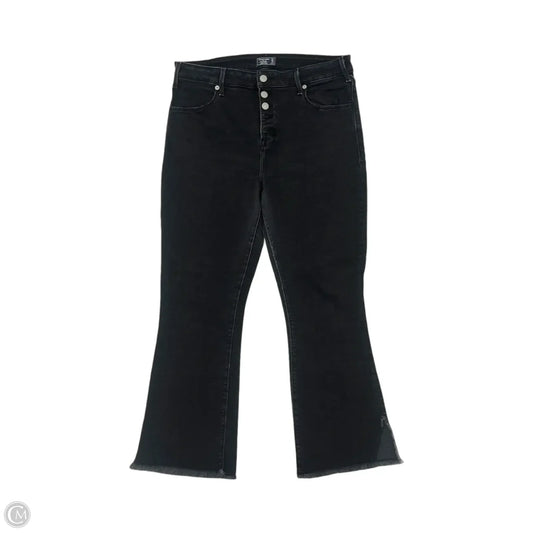 Jeans Boot Cut By Abercrombie And Fitch In Black Denim, Size: 14
