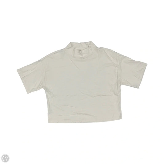 Top Short Sleeve By Loft In Cream, Size: M
