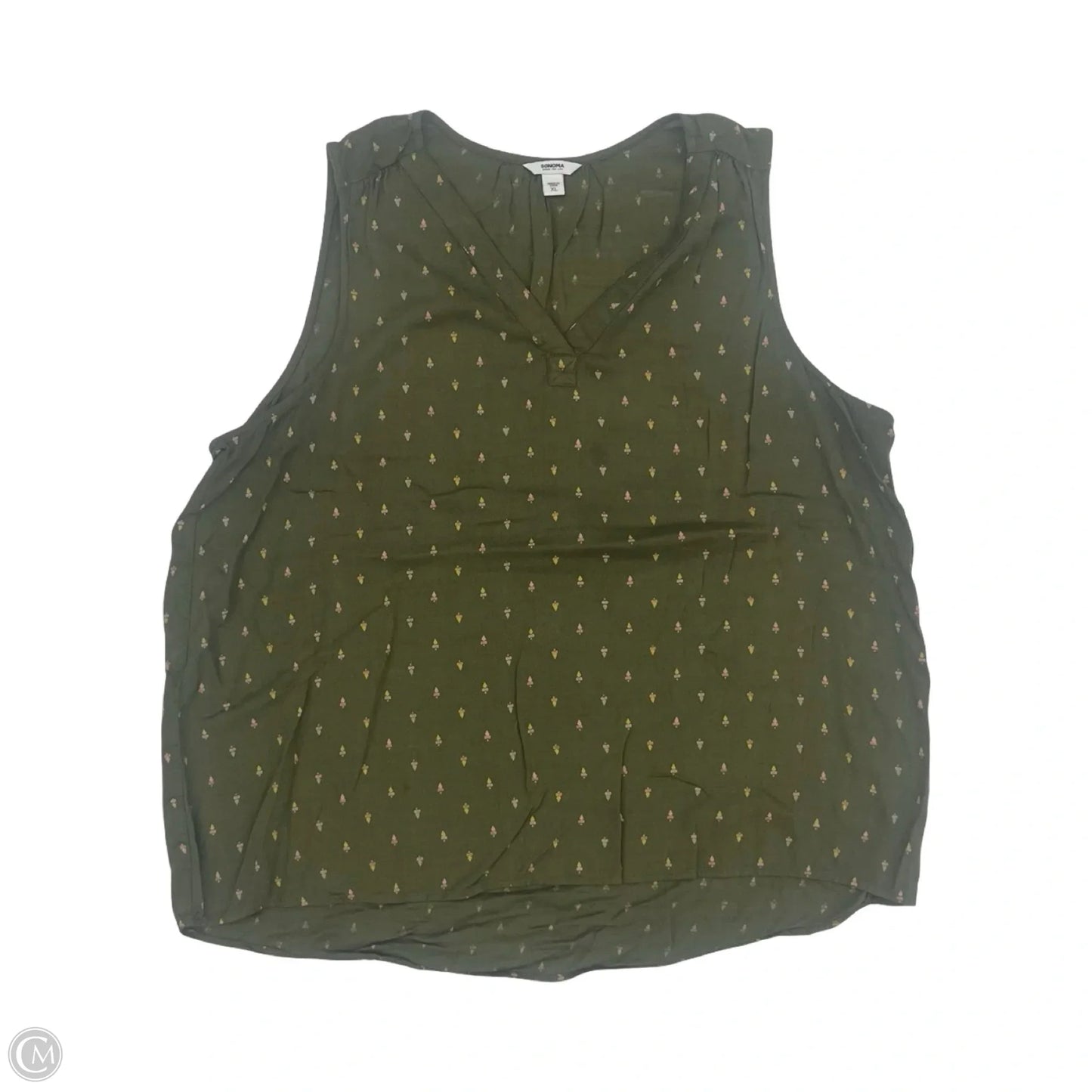 Blouse Sleeveless By Sonoma In Green, Size: Xl
