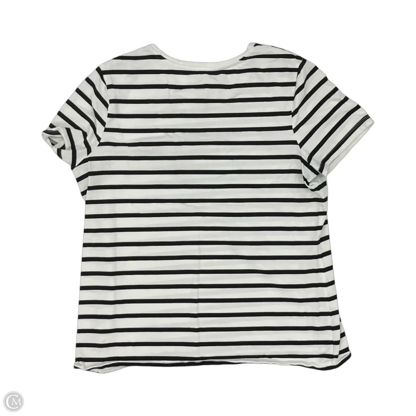 Top Short Sleeve By Amazon Essentials In Black & White, Size: Xxl