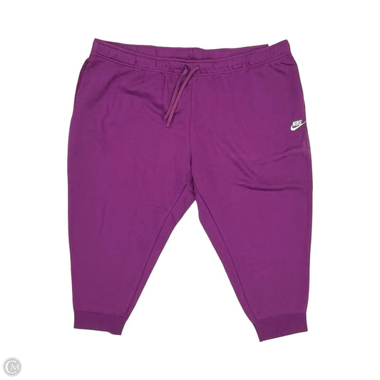 Athletic Pants By Nike In Purple, Size: 4x