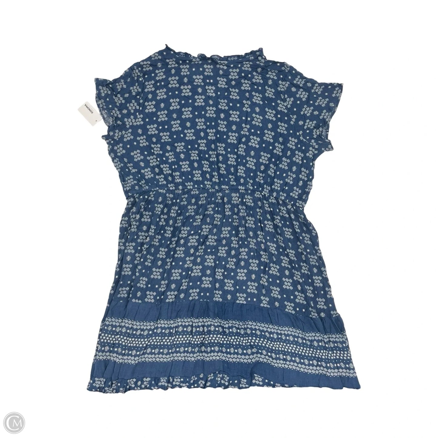 Dress Party Midi By Sonoma In Blue & Cream, Size: 6