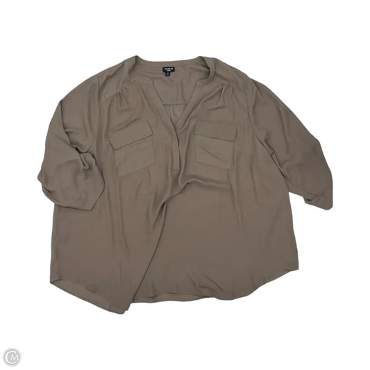 Top 3/4 Sleeve By Torrid In Brown, Size: 4x