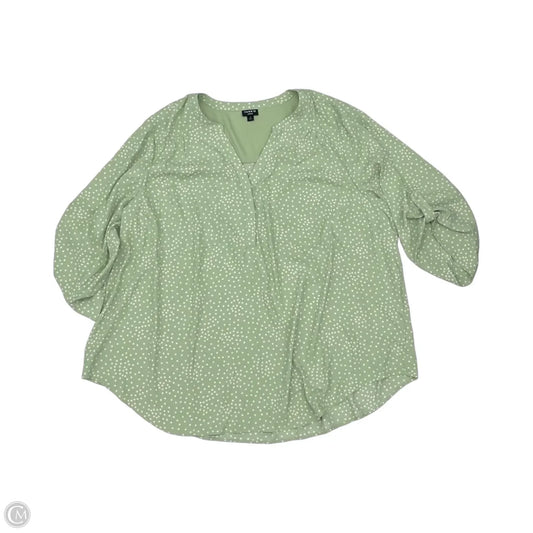 Blouse 3/4 Sleeve By Torrid In Green, Size: 4x