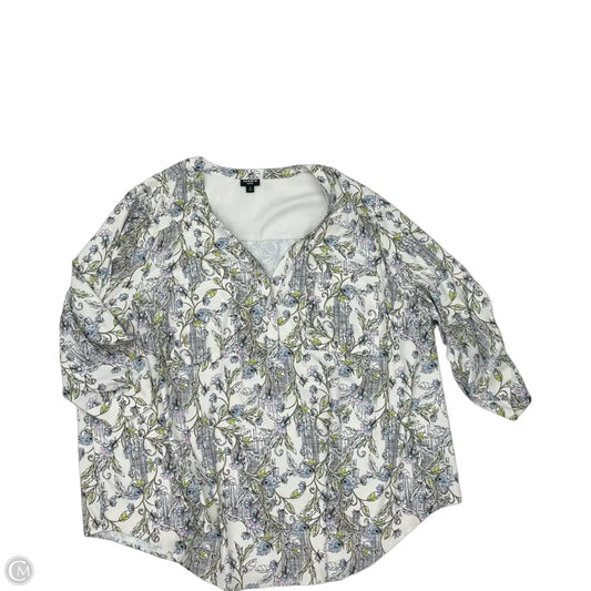 Blouse 3/4 Sleeve By Torrid In Floral Print, Size: 4x