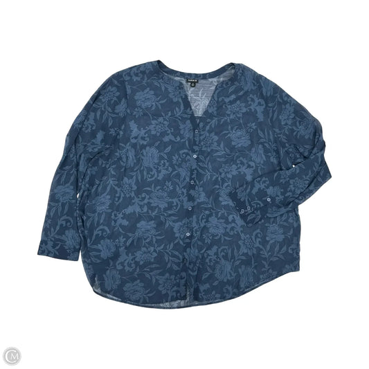 Blouse Long Sleeve By Torrid In Blue, Size: 4x