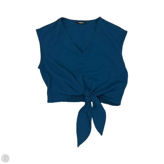Blouse Short Sleeve By Cmf In Blue, Size: M