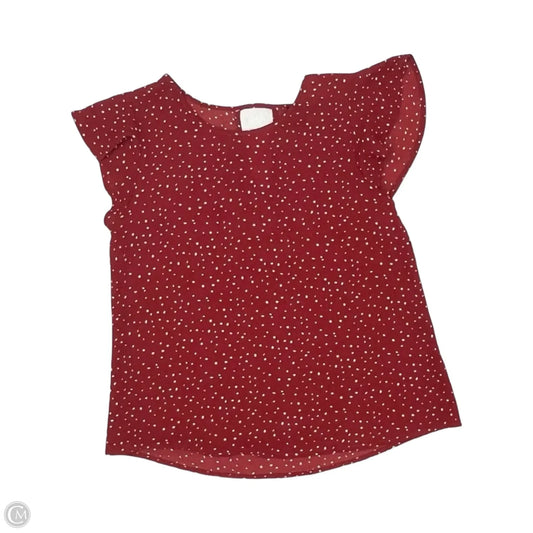 Top Short Sleeve By Papermoon In Polkadot Pattern, Size: S