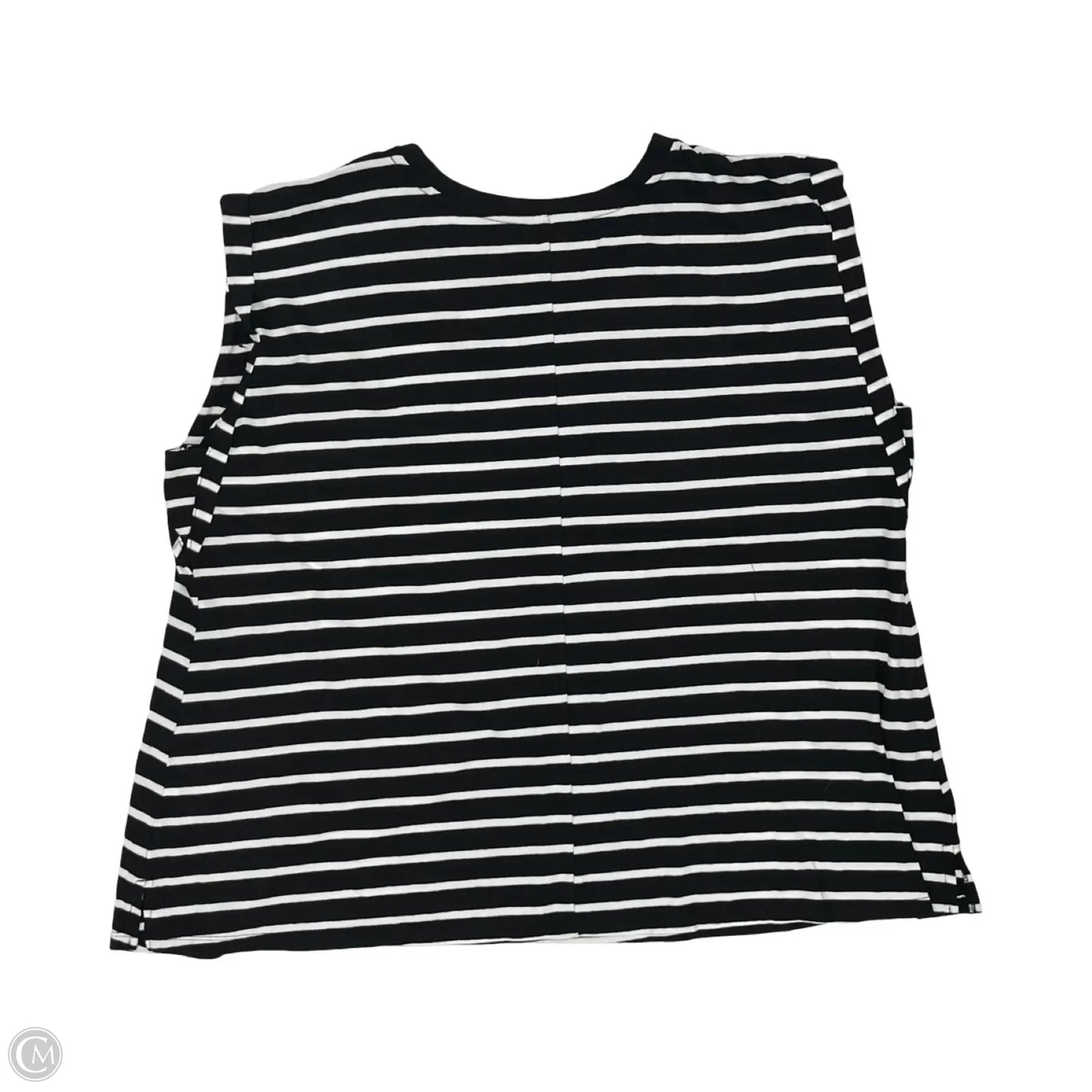 Top Short Sleeve By Ava & Viv In Striped Pattern, Size: 3x