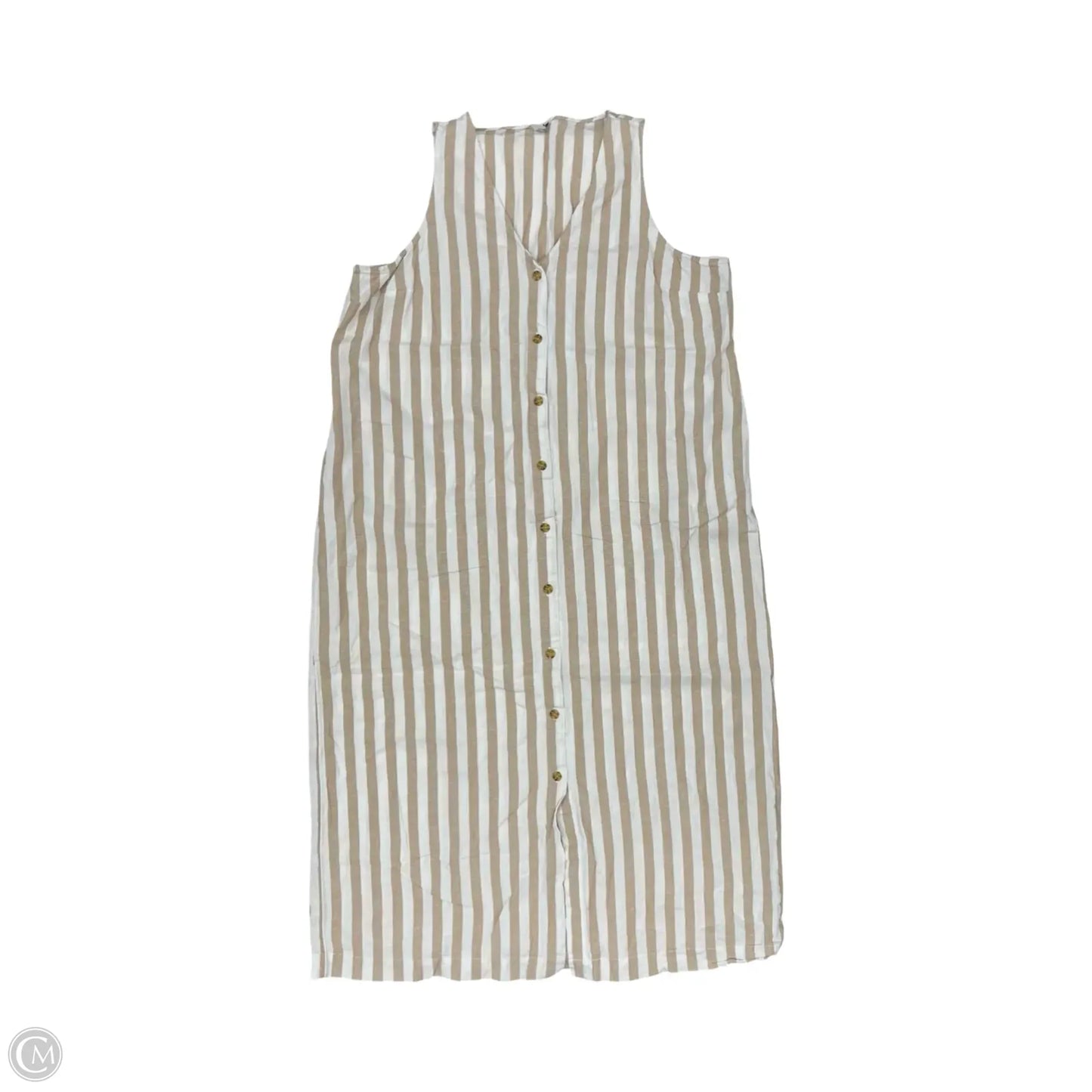 Dress Casual Midi By Old Navy In Striped Pattern, Size: Xxl