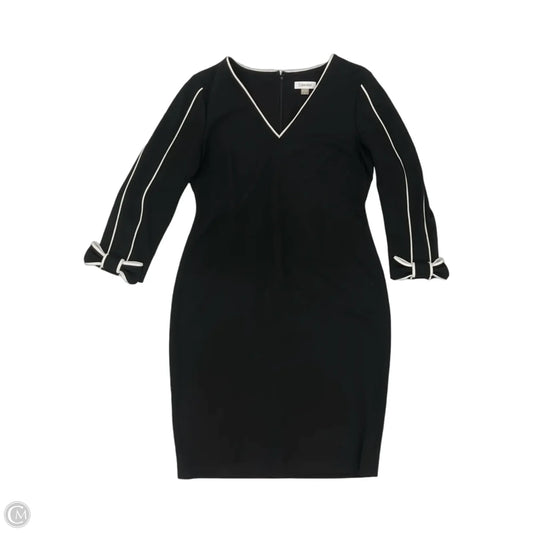 Dress Work By Calvin Klein In Black & Cream, Size: 12