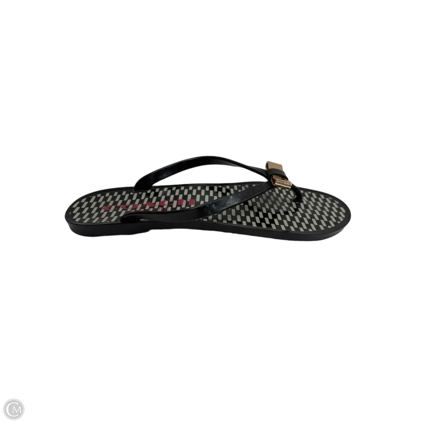 Sandals Designer By Coach In Black & White, Size: 8