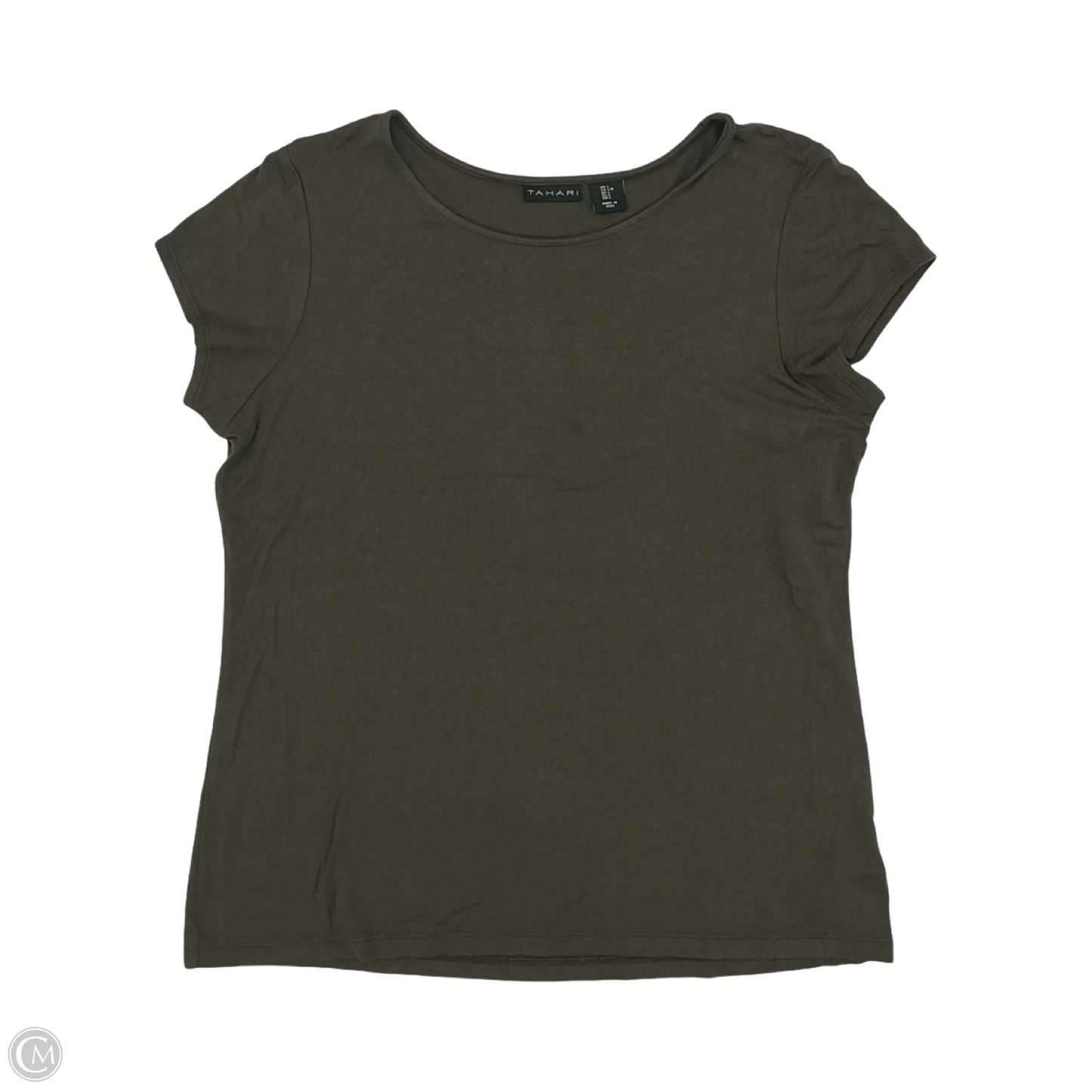 Top Short Sleeve By Tahari In Green, Size: L