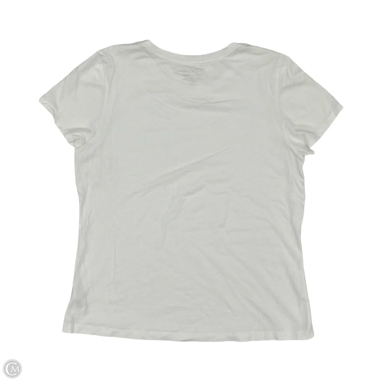 Blouse Short Sleeve By Tahari In White, Size: L
