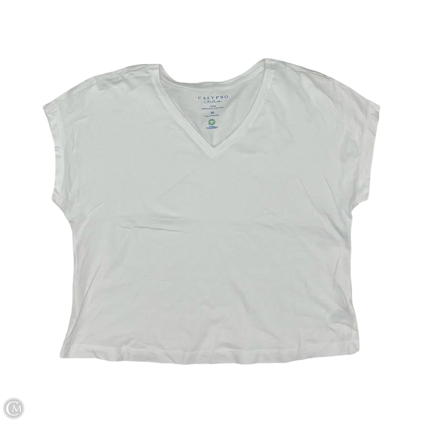 Top Short Sleeve By Calypso St Barth In White, Size: M