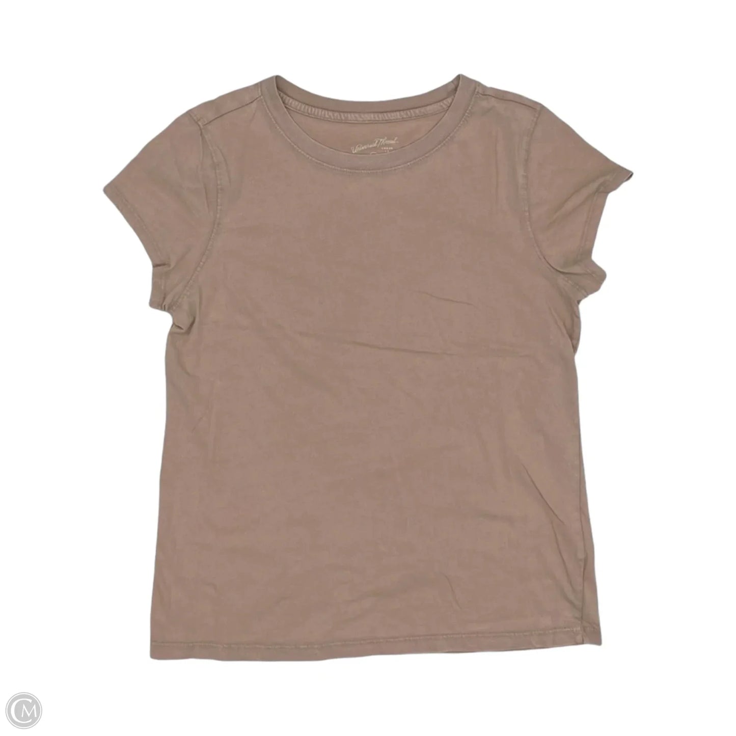Top Short Sleeve By Universal Thread In Tan, Size: L