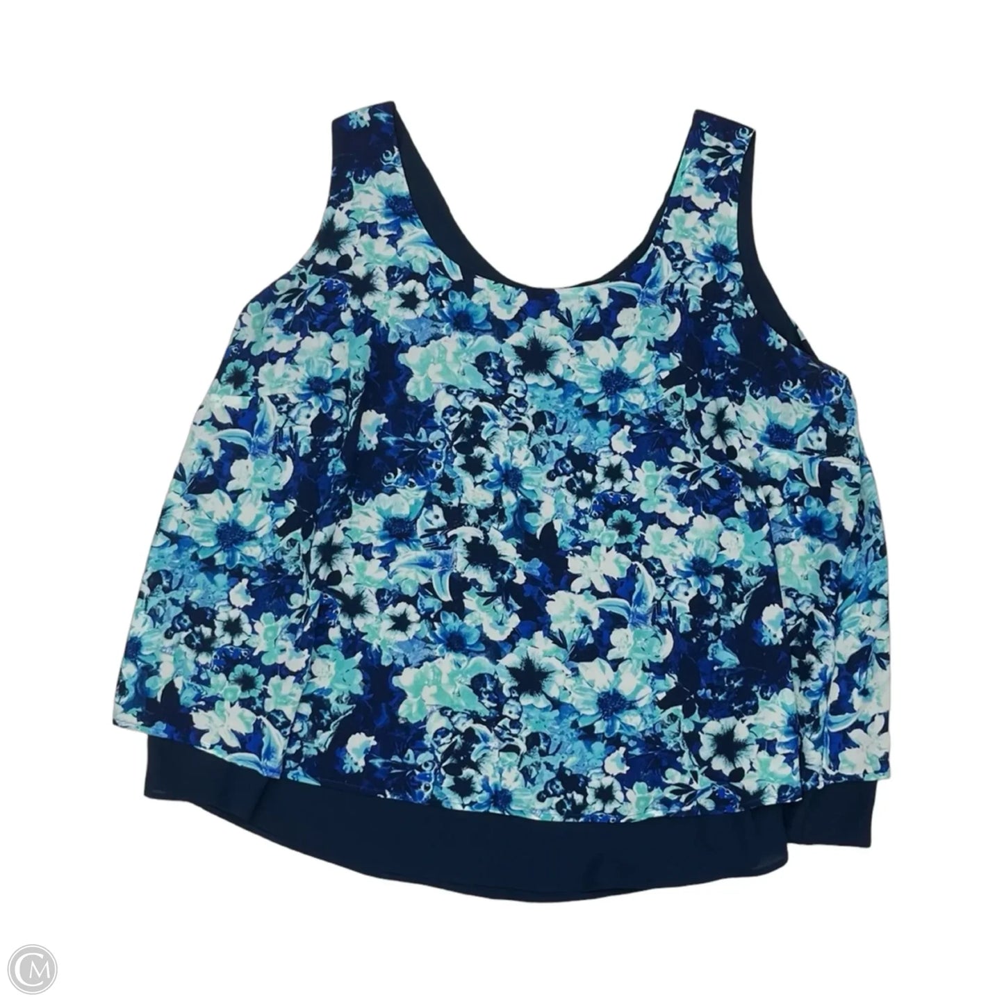 Blouse Sleeveless By Relativity In Blue, Size: 2x