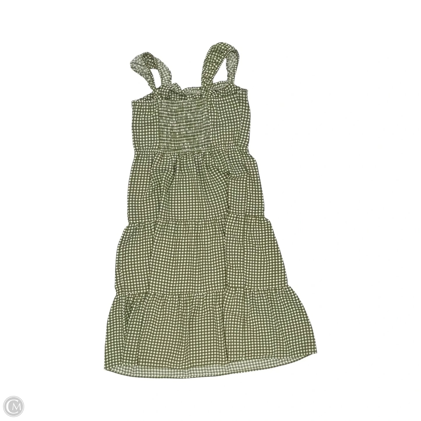 Dress Party Midi By Monteau In Cream & Green, Size: L
