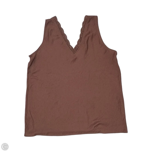 Blouse Sleeveless By Maurices In Brown, Size: L