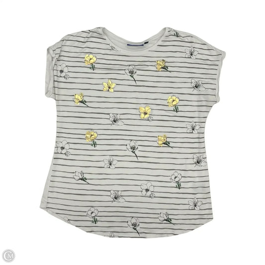Top Short Sleeve By Apt 9 In Floral Print, Size: M