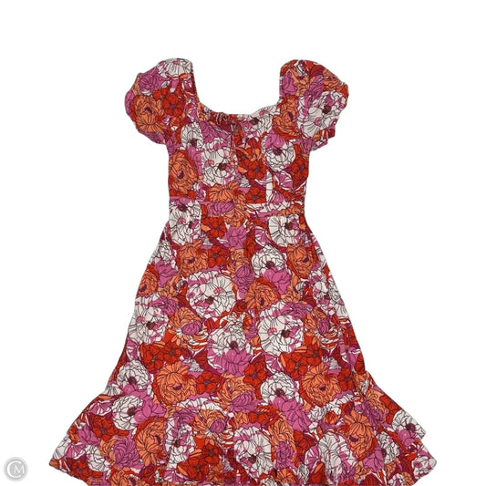 Dress Party Midi By Japna In Floral Print, Size: M