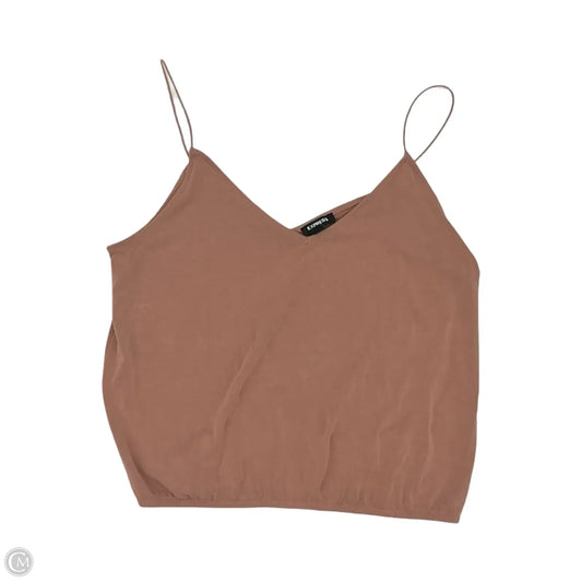 Blouse Sleeveless By Express In Brown, Size: S