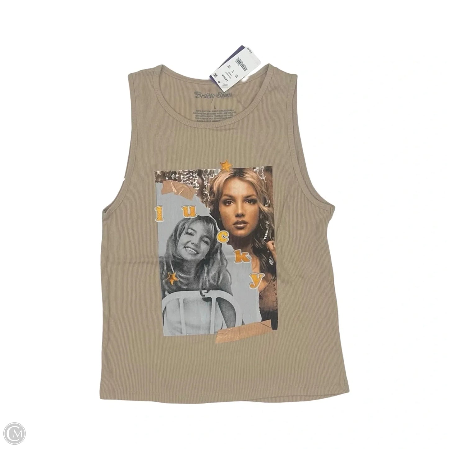 Tank Top By Cmf In Tan, Size: L
