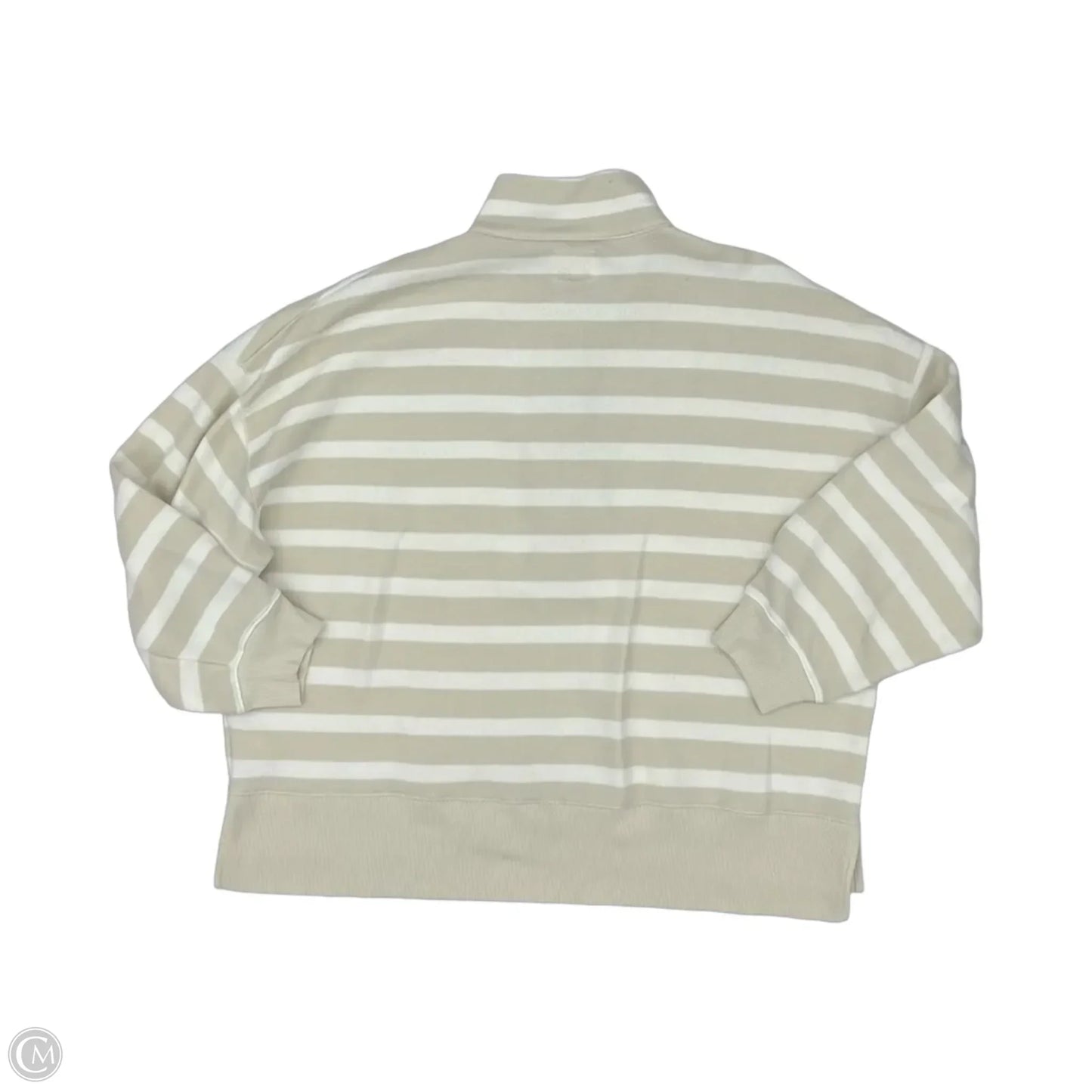 Sweatshirt Collar By American Eagle In Tan & White, Size: Xl