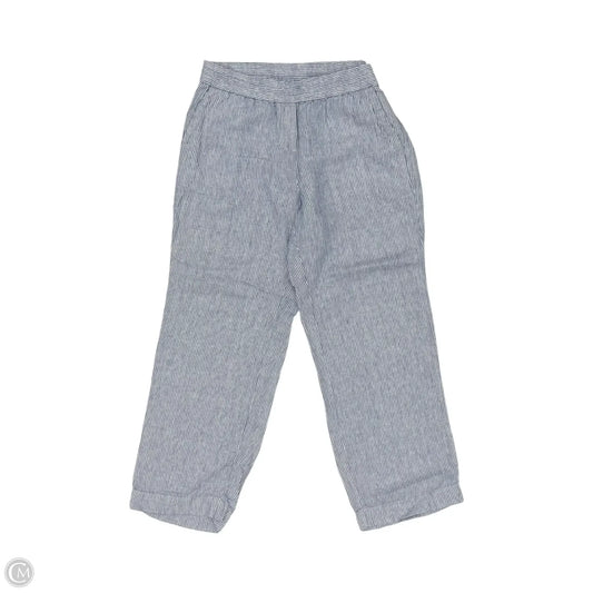 Pants Linen By Talbots In Blue & Cream, Size: Mp