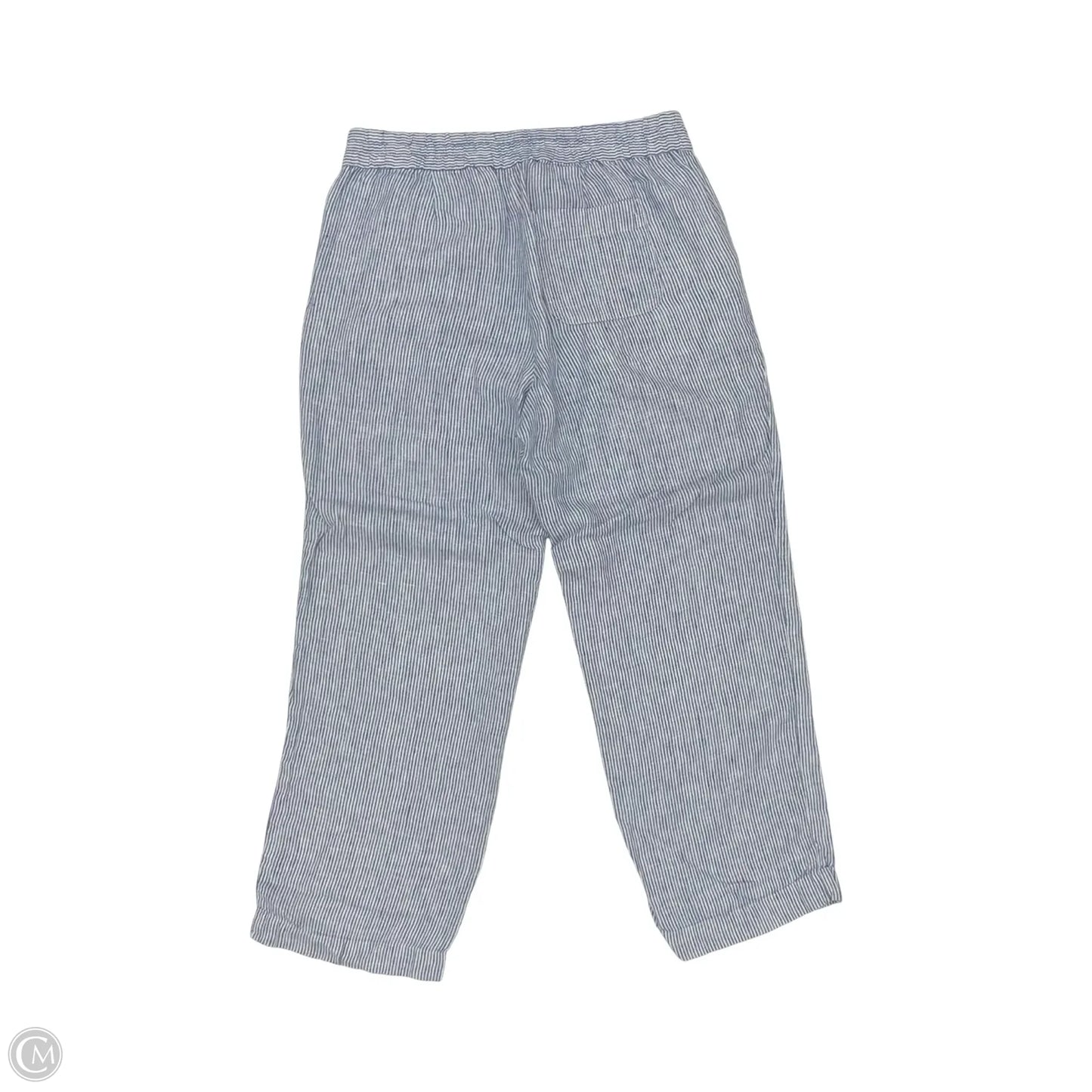 Pants Linen By Talbots In Blue & Cream, Size: Mp