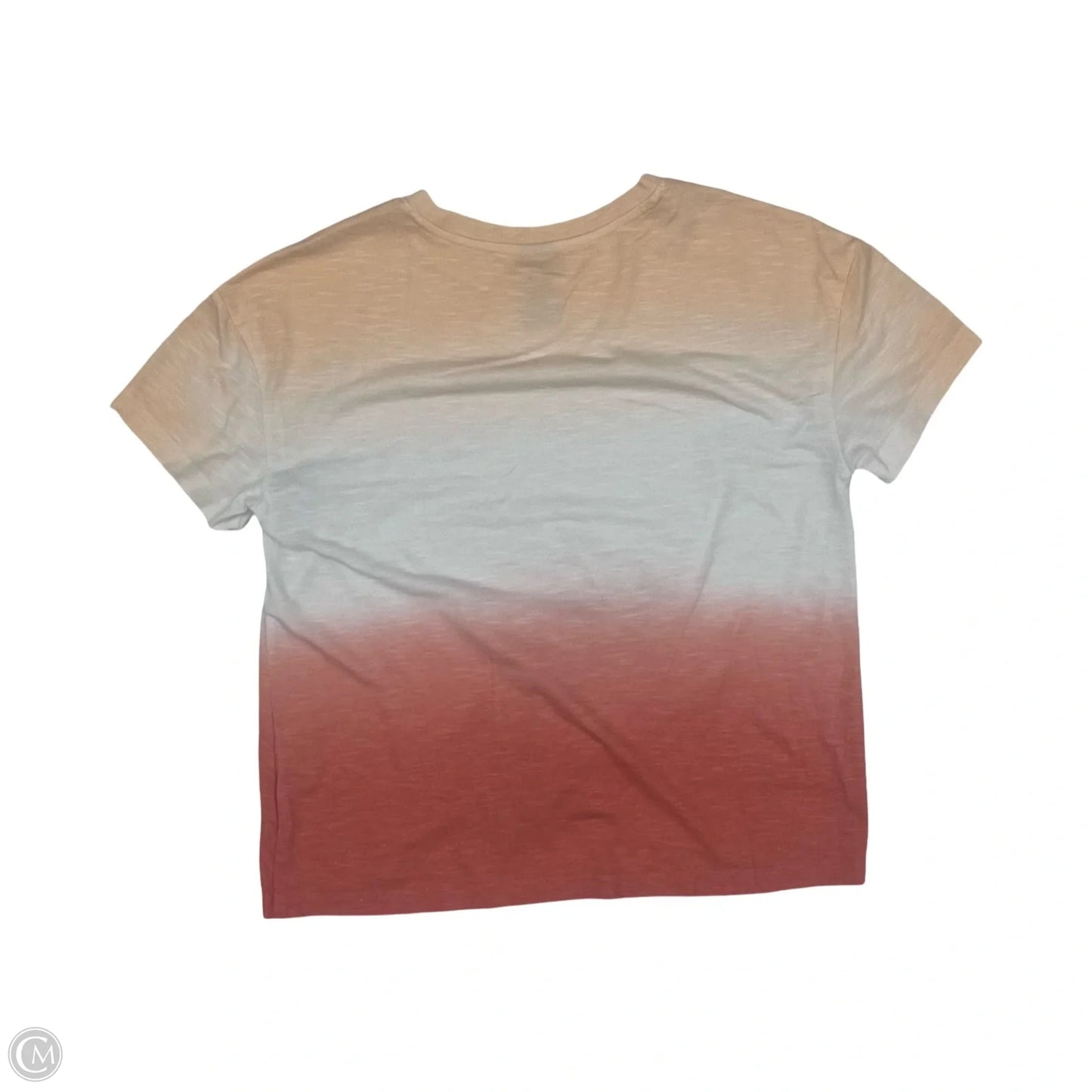 Top Short Sleeve By Te Verde In Orange & White, Size: Sp