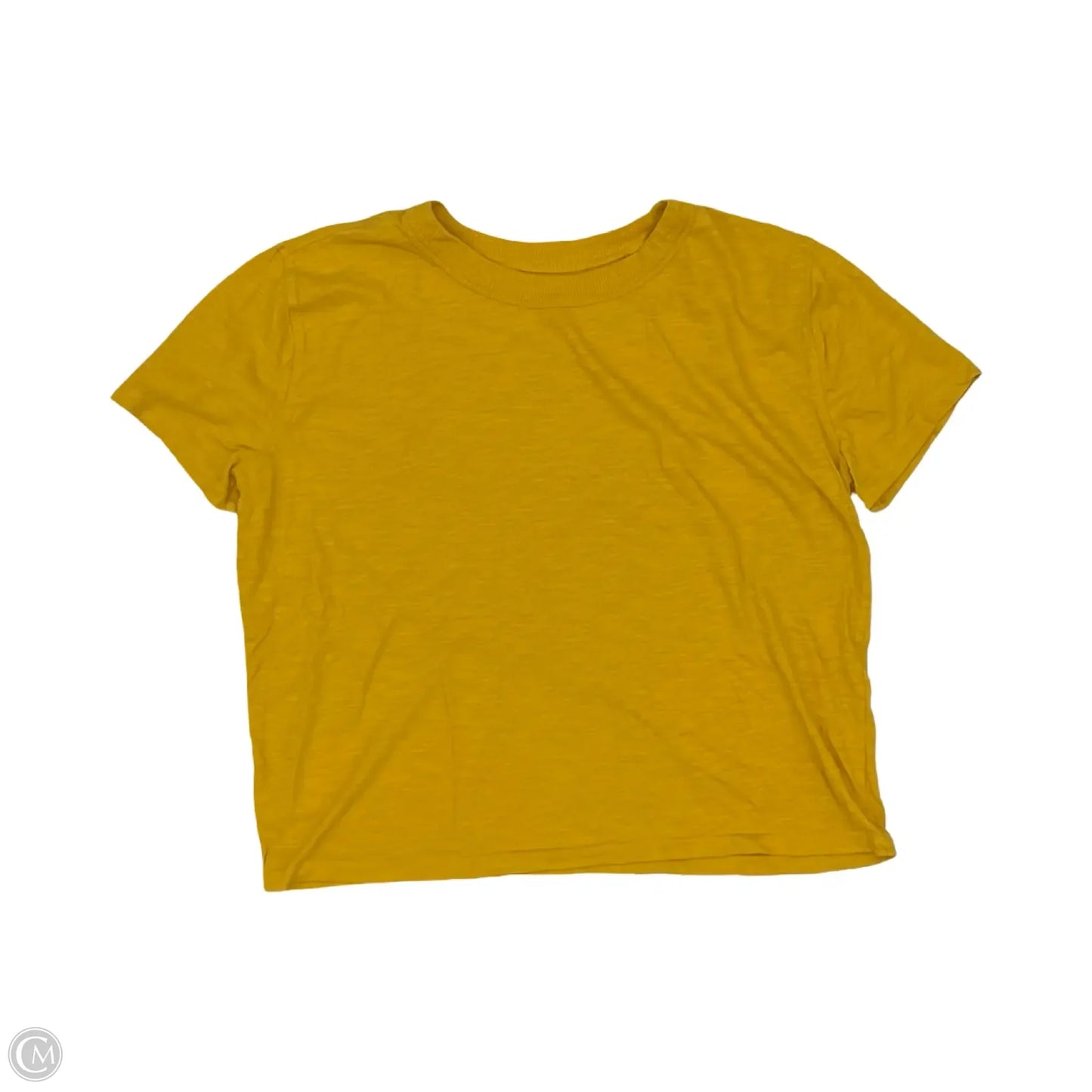 Top Short Sleeve By Loft In Yellow, Size: M
