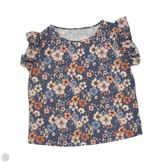 Blouse Short Sleeve By Cmf In Floral Print, Size: Xl