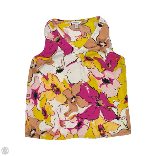 Blouse Sleeveless By Nine West In Floral Print, Size: S