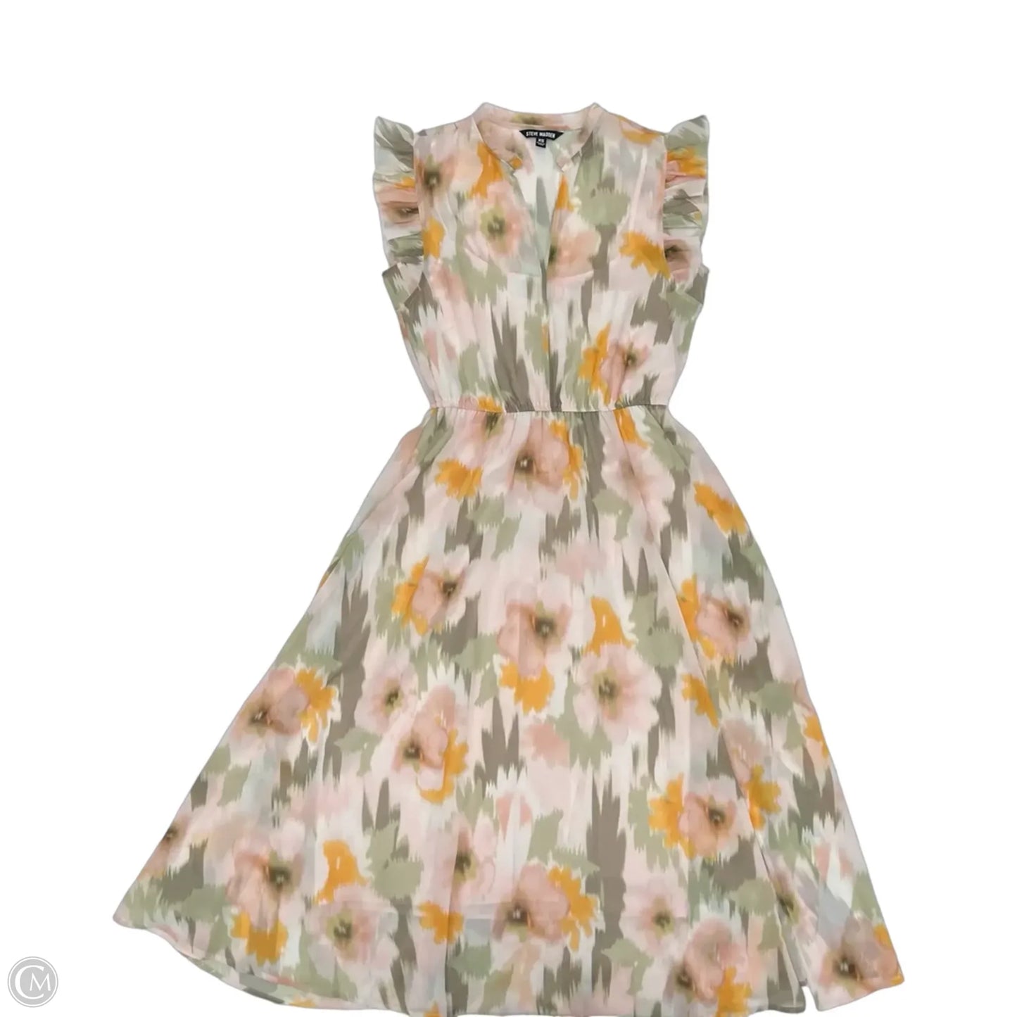 Dress Party Midi By Steve Madden In Floral Print, Size: Xs