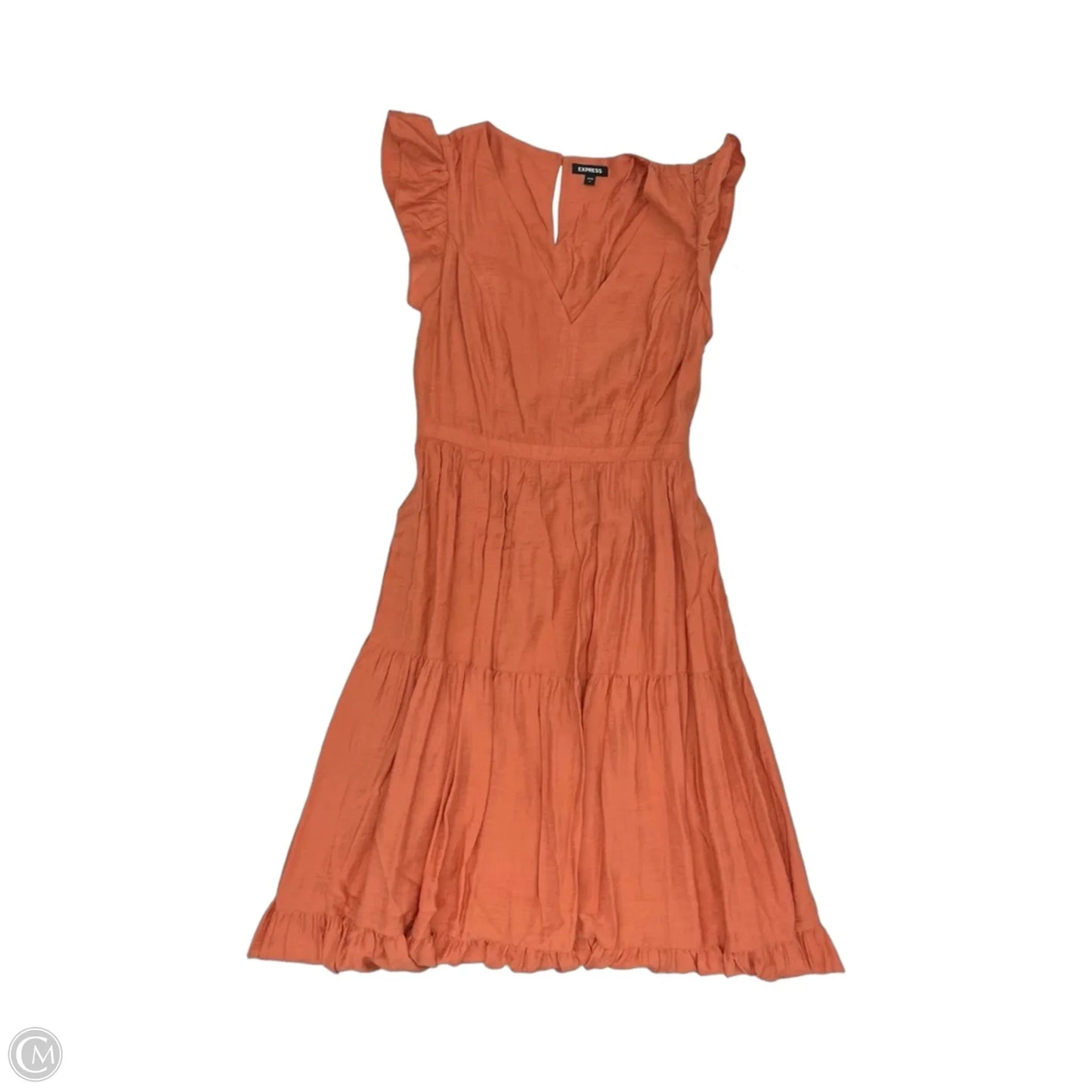 Dress Party Long By Express In Orange, Size: M