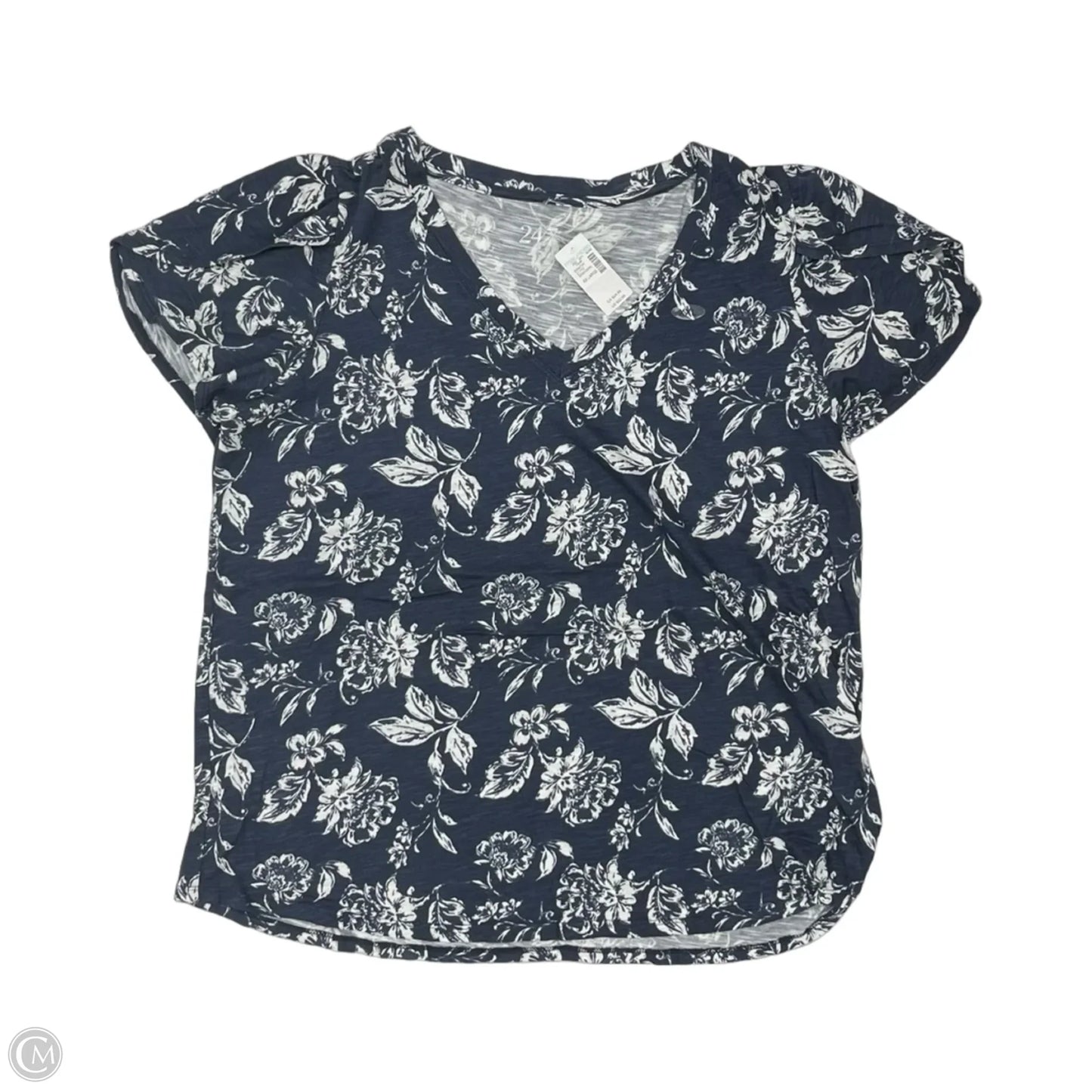 Top Short Sleeve By Maurices In Floral Print, Size: Xxl