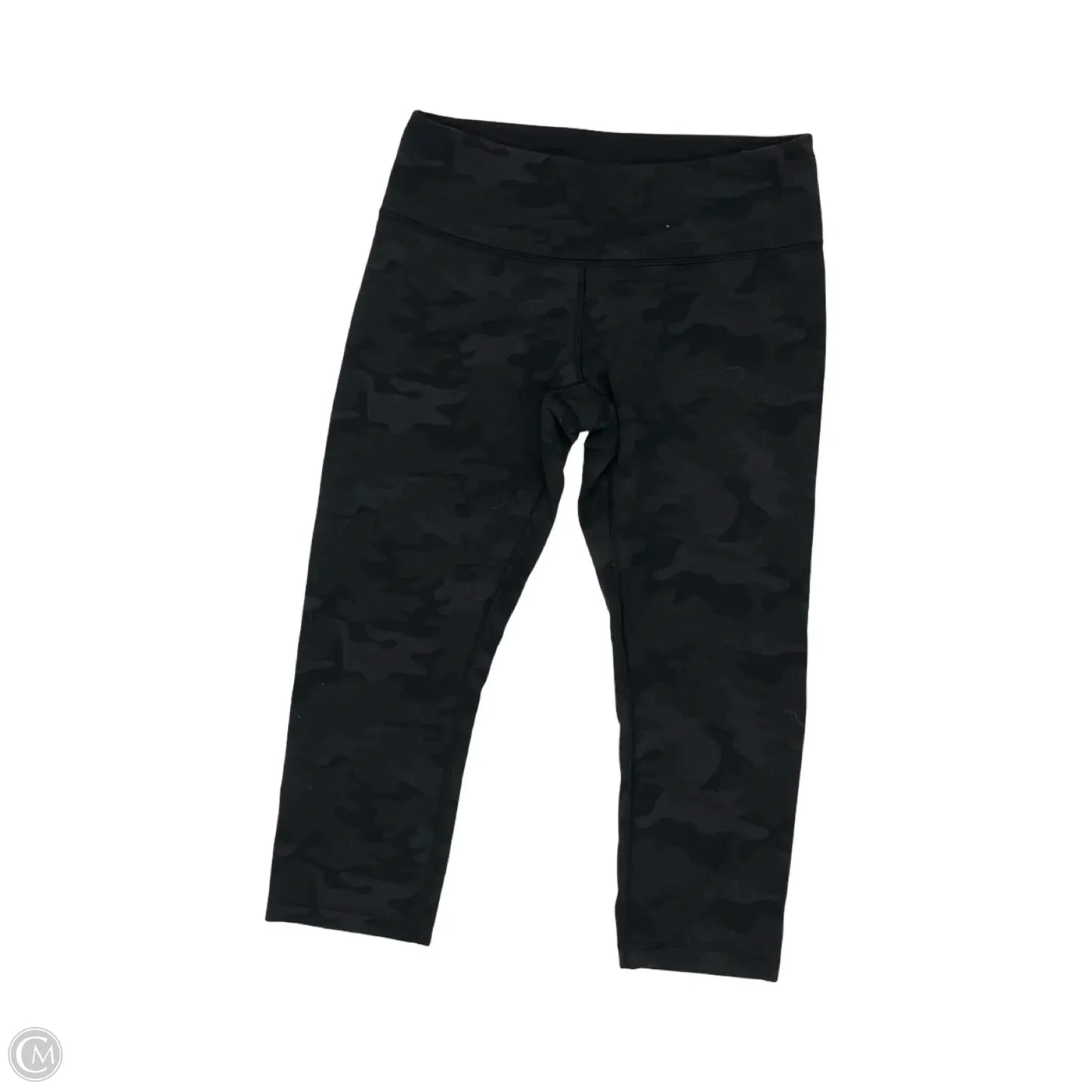 Athletic Leggings Capris By Lululemon In Black & Grey, Size: S