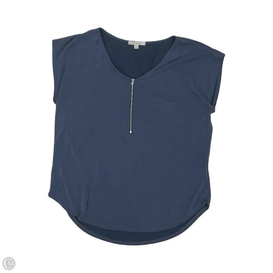 Blouse Short Sleeve By Green Envelope In Blue, Size: L