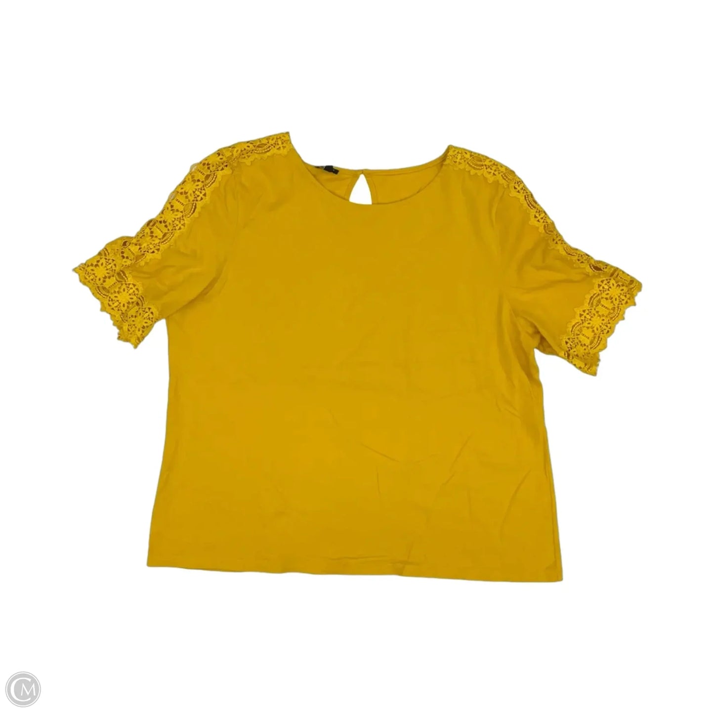 Top Short Sleeve By Talbots In Yellow, Size: Xl
