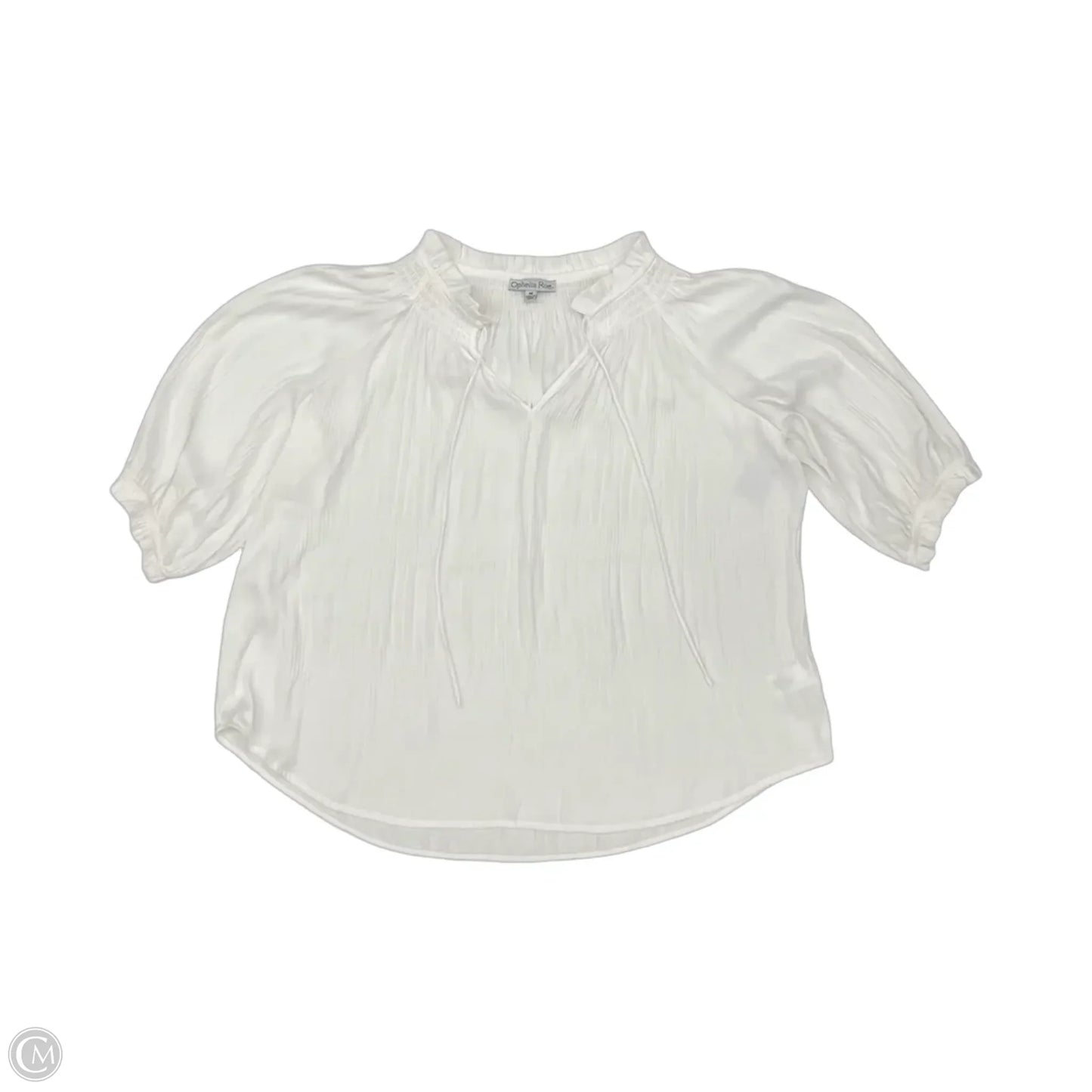Blouse Short Sleeve By Ophelia Roe In Cream, Size: M