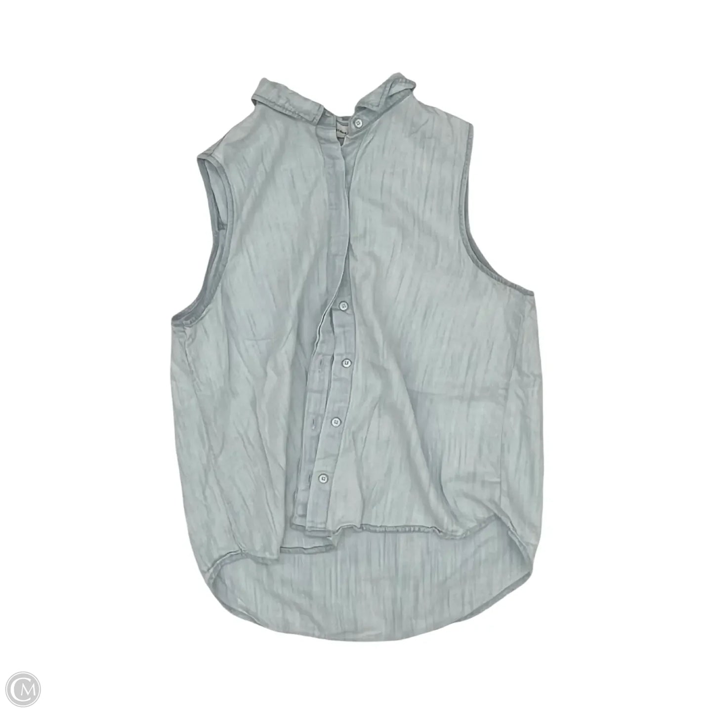 Blouse Sleeveless By Cloth & Stone In Blue Denim, Size: M