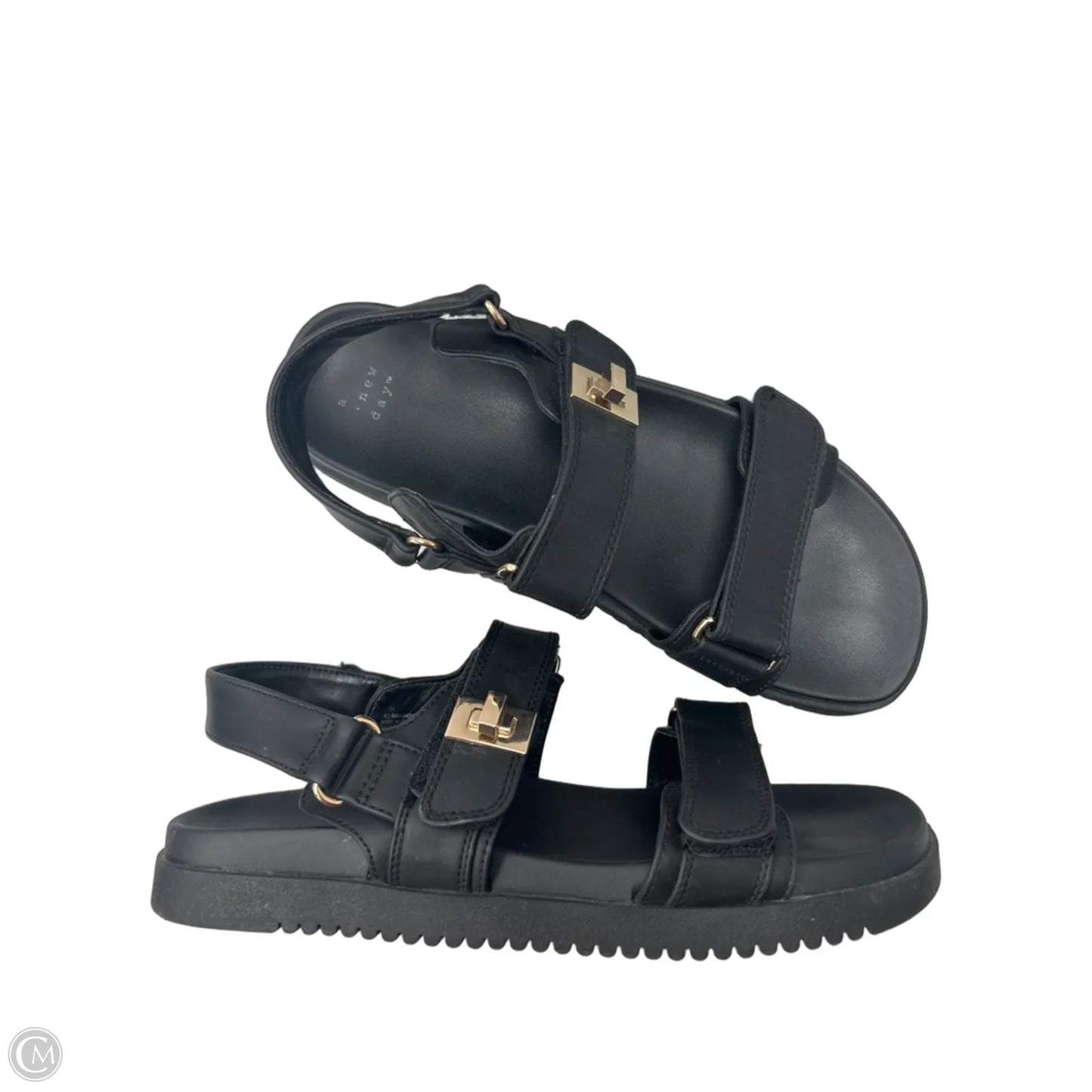 Sandals Flats By A New Day In Black, Size: 11