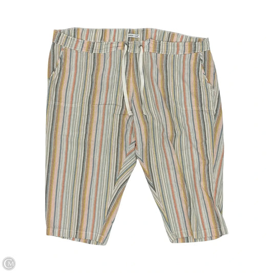 Pants Cropped By Clothes Mentor In Multi-colored, Size: 2x