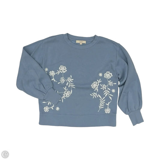 Sweatshirt Crewneck By Loft In Blue, Size: S