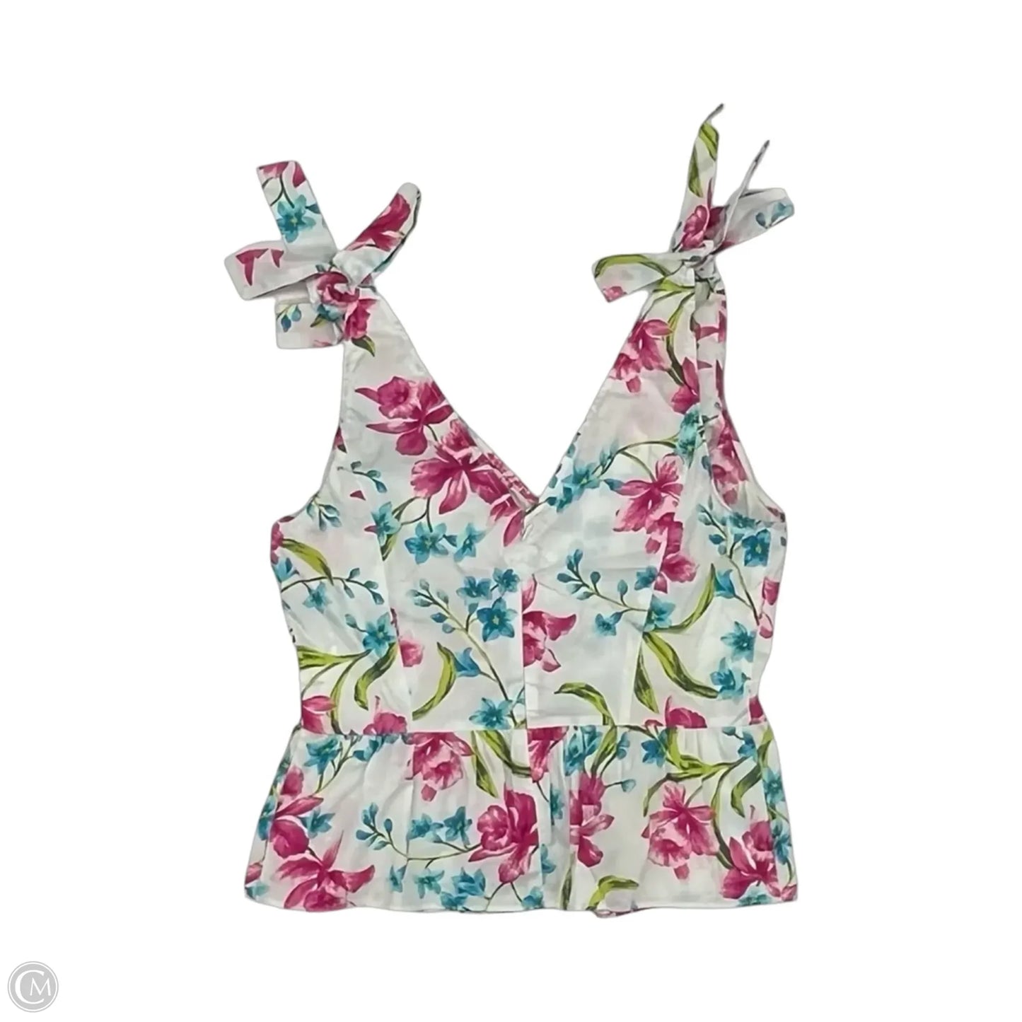 Blouse Sleeveless By Nine West In Floral Print, Size: M