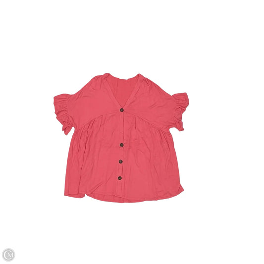 Top Short Sleeve By Beeson River In Orange, Size: 1x