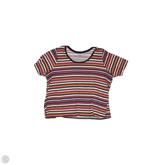 Top Short Sleeve By Lane Bryant In Striped Pattern, Size: 4x