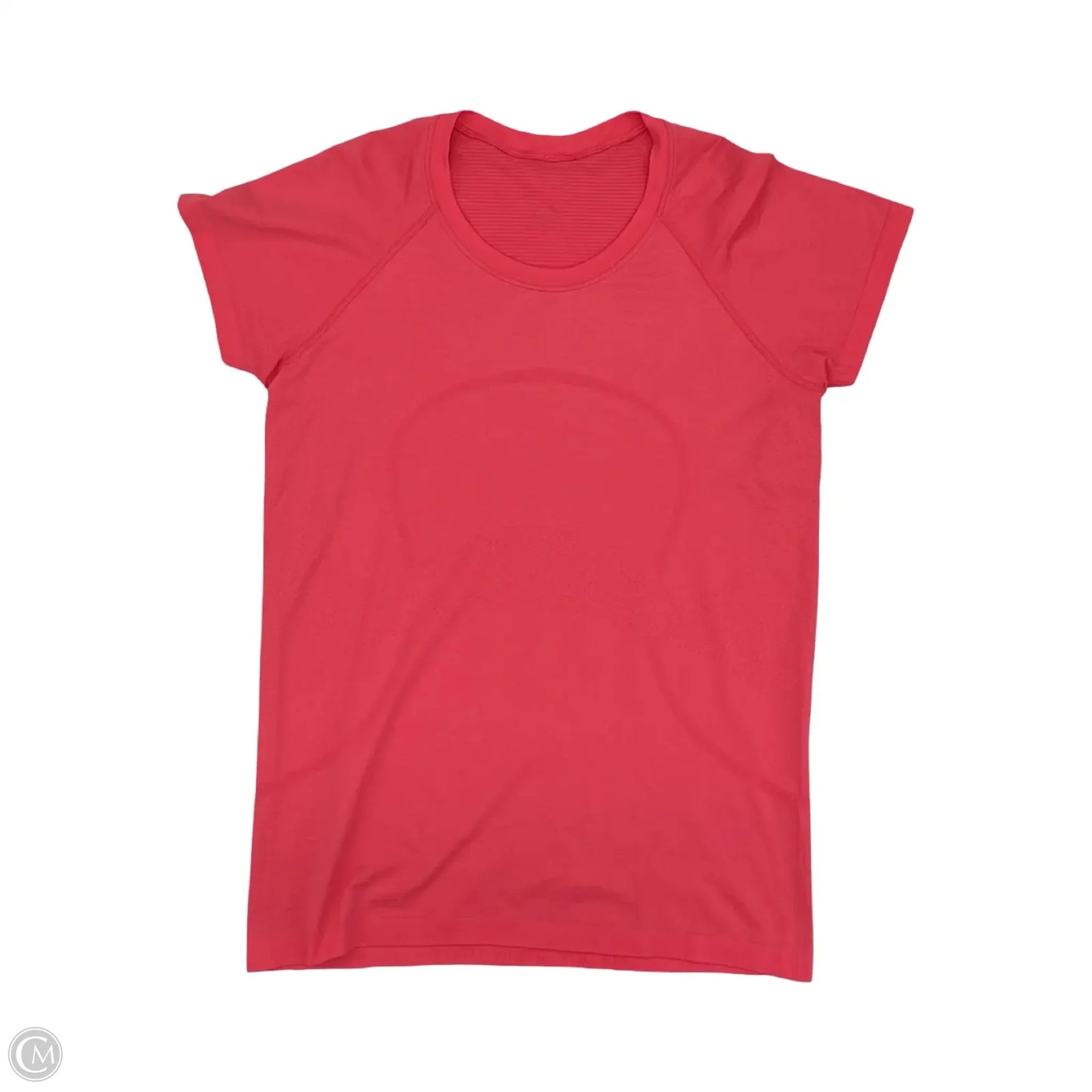 Athletic Top Short Sleeve By Lululemon In Pink, Size: L
